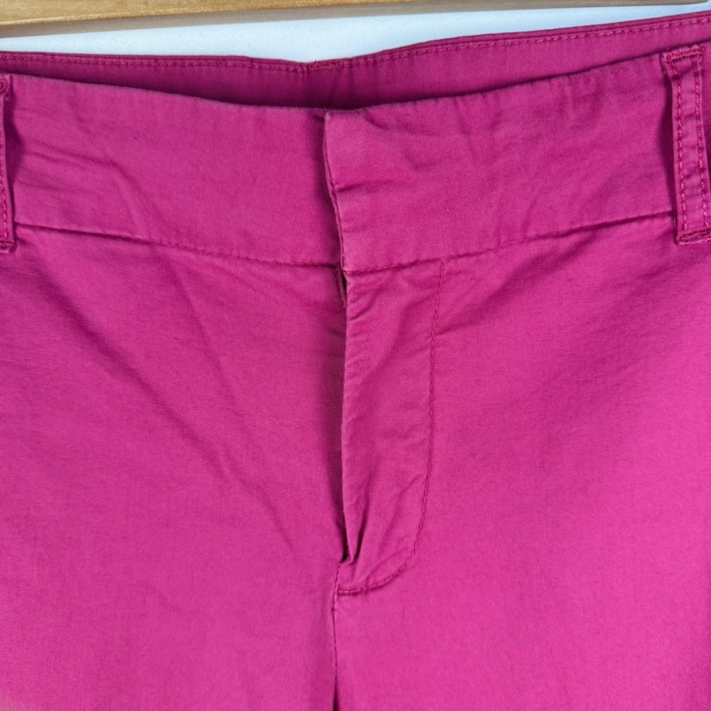 Kut from the Kloth Hot Pink Taylor Crop Trouser Pockets Ankle 12 Business Casual - Picture 2 of 11